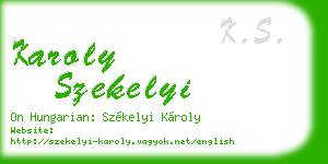 karoly szekelyi business card